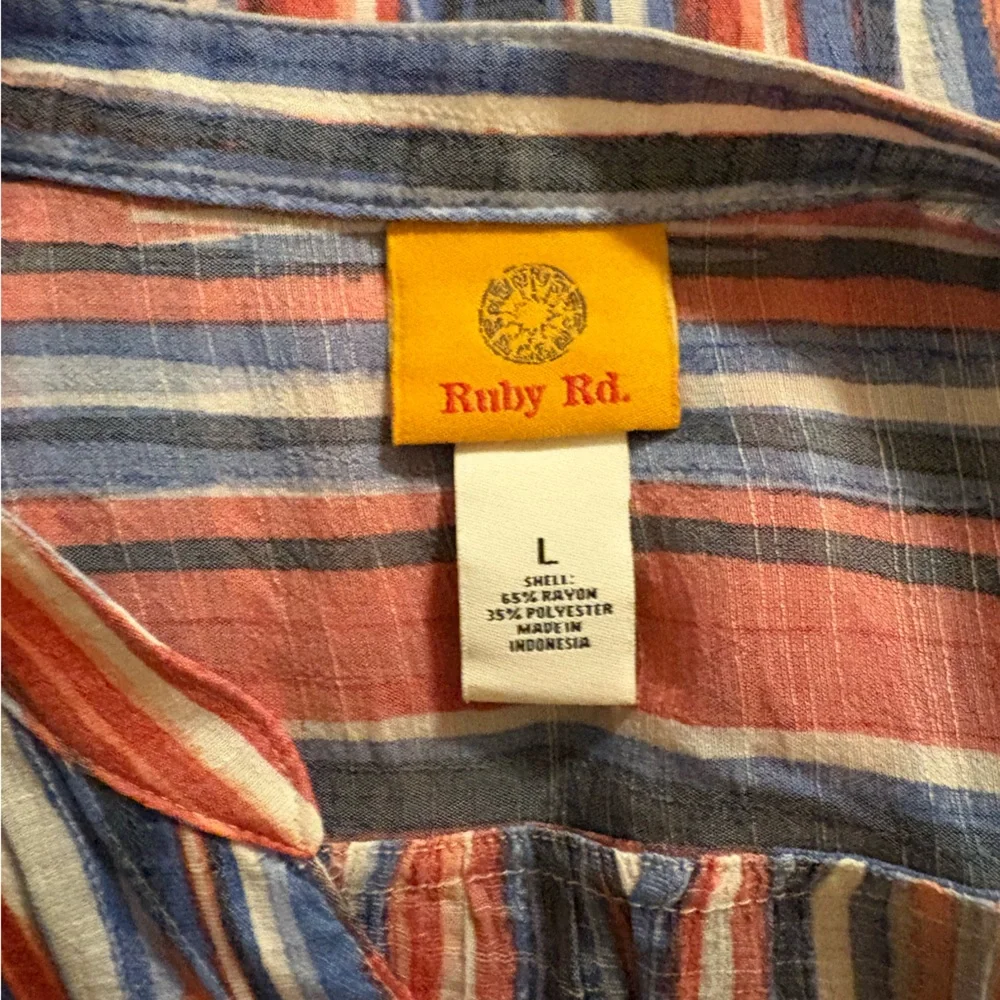 Ruby Rd. Multicolor Striped Button-Down Shirt - Picture 5 of 5